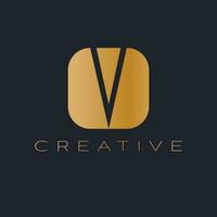 Creative vector logo design. Letter V logotype. Initial Logo template.