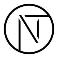 NT initials vector icon design. Letters N and T flat icon.