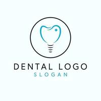 Dental vector logo design. Tooth logotype. Dentist logo template.