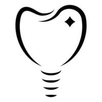 Tooth vector icon design. Teeth dental flat icon.