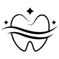 Tooth vector icon design. Teeth dental flat icon.