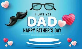 father's day Banner Design With Vector