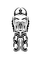 Face in the style of ancient tribes. Tattoo patterns. Flat style. illustration. vector