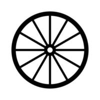 Wood Tire Silhouette. Black and White Icon Design Elements on Isolated White Background vector