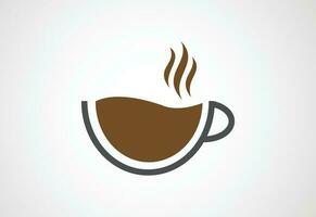 Coffee shop, restaurant logo design Vector design concept