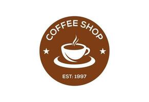 Coffee shop, restaurant logo design Vector design concept