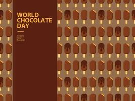 world chocolate day event pattern wallpaper vector element cacao cocoa element dessert summer food