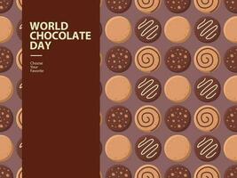 mundo chocolate día evento modelo fondo de pantalla vector elemento cacao cacao elemento postre verano comida