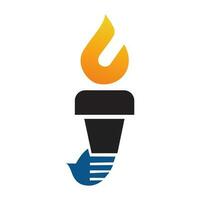 Torch icon logo vector