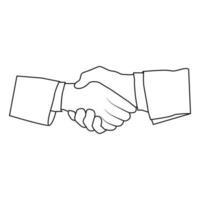 Handshake Vector Line art, Line art vector illustration