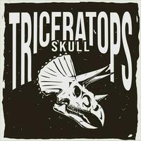 triceratops skull poster concept vector