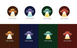 Vector graphic of ufo design template, ufo icon collection editable resizable EPS 10