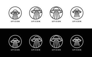 Vector graphic of ufo design template, ufo icon collection editable resizable EPS 10