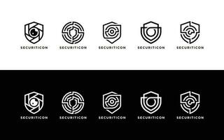 Vector graphic of security icon collection, cyber icon template editable resizable EPS 10