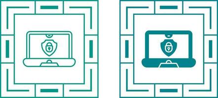 Laptop Security Vector Icon