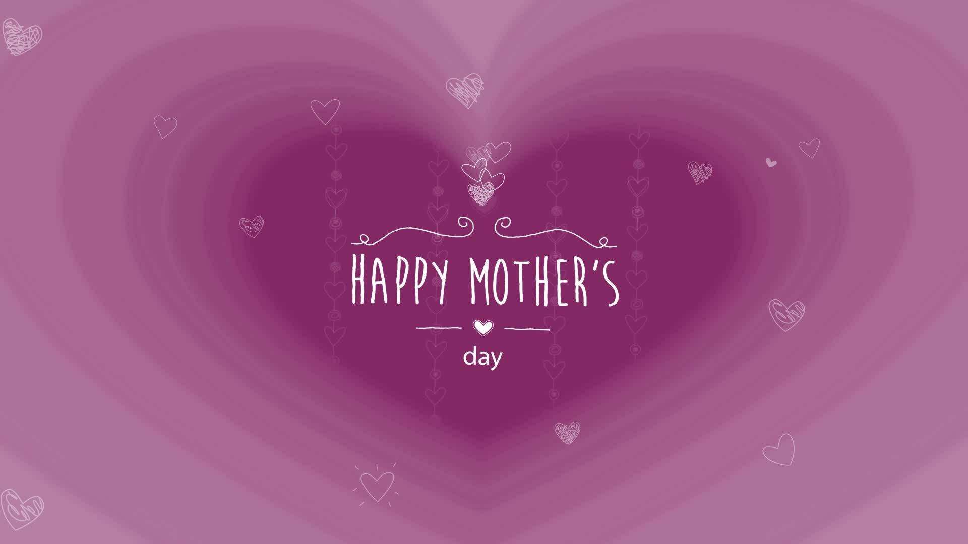 mother's day minimalist animation with heart 23677066 Stock Video at
