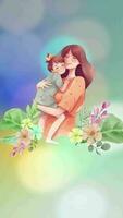 sweet mother's day 2d animation for mobile and web video