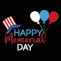 Happy Memorial Day T-shirt Design vector