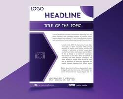 Flyer brochure design, business cover size A4, letter template - Premium Gradient Purple Design vector