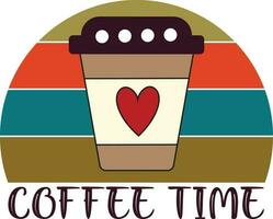 Coffee Time Tshirt Design vector