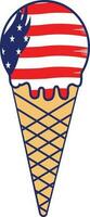 4th of July Ice-Cream Vector Illustration