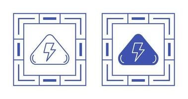 icono de vector de peligro eléctrico