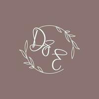 DE wedding initials monogram logo ideas vector