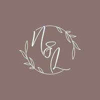 NL wedding initials monogram logo ideas vector