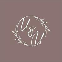 UU wedding initials monogram logo ideas vector