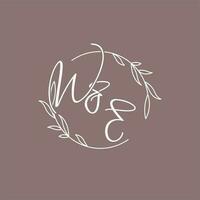 WE wedding initials monogram logo ideas vector