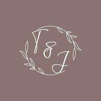 TJ wedding initials monogram logo ideas vector