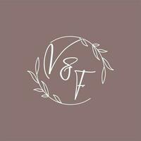 VF wedding initials monogram logo ideas vector