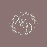 XD wedding initials monogram logo ideas vector