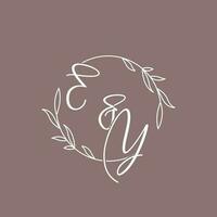 EY wedding initials monogram logo ideas vector