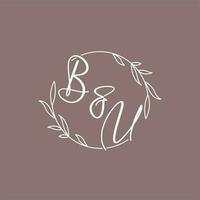 BU wedding initials monogram logo ideas vector