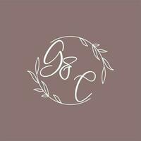 GC wedding initials monogram logo ideas vector