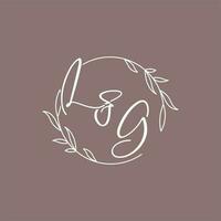 LG wedding initials monogram logo ideas vector