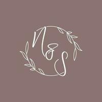 NS wedding initials monogram logo ideas vector