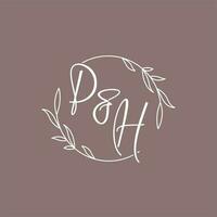 PH wedding initials monogram logo ideas vector