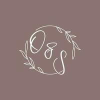 OS wedding initials monogram logo ideas vector