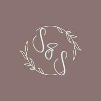 SS wedding initials monogram logo ideas vector