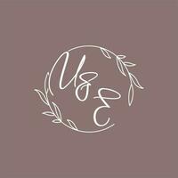 UE wedding initials monogram logo ideas vector