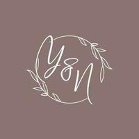 yn Boda iniciales monograma logo ideas vector