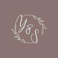 YS wedding initials monogram logo ideas vector