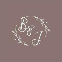 BJ wedding initials monogram logo ideas vector