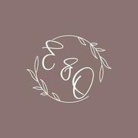 eo Boda iniciales monograma logo ideas vector