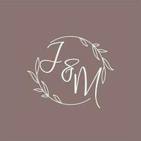 JM wedding initials monogram logo ideas vector
