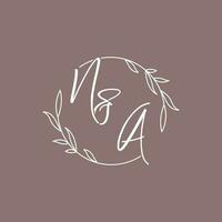 NA wedding initials monogram logo ideas vector