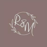 RM wedding initials monogram logo ideas vector