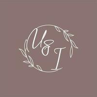 UI wedding initials monogram logo ideas vector